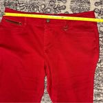 Ralph Lauren Lauren  Women’s Size 14 Red Cotton Twill Trousers Pants Photo 6