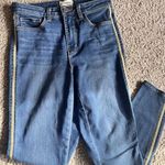 L'Agence High Rise Skinny Jeans Margot Neptune Gold Trim Size 27 Boho Minimal Photo 0