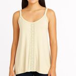 San Francisco City Lights Gypsy Girl Lace Cami Tank Top Cream/Tan Size Large NEW Tan Photo 0