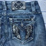 Miss Me Women's Blue Standard Skinny Cotton Jeans Size 26x32.5” Embroidered Photo 4