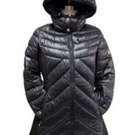 Anne Klein Black Quilted Puffer Coat L Photo 0
