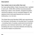 Everlane The ReNew Fleece Oversized Crew Sweatshirt Fuzzy Teddy Style NWT Size S Photo 6