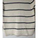 Madewell  Stripe Textured Cotton Sweater Bright Ivory Navy Size XS NWT Crewneck Photo 4