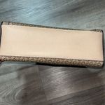 Guess  Rectangular Logo Brown Skinny Satchel Purse Handbag Photo 7