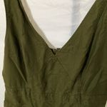 Banana Republic :Olive Green Smocked Overall Style Dress- Back zipper- pockets-16 Photo 7