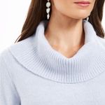 Style & Co  | cloudy day light Blue Silver Cowl-Neck Sweater Photo 2