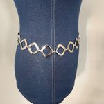 Vintage Silver Square Mod Chain Link Belt Photo 6