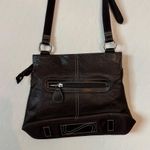 The Sak Leather Crossbody Purse Handbag Square Pouch Bag Boho Brown Photo 2