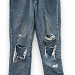 PacSun Mom High Rise Light Wash Distressed Straight Leg Cropped Jeans Size 25 Photo 0