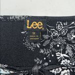 Lee Size 1X Floral Print - Black Lace Long Sleeve Keyhole Peasant Blouse Top Photo 5