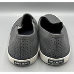 Sperry  Top‎ Sider Grey Leather Perforated Slip On Women’s Loafers 8 M Comfy Photo 2