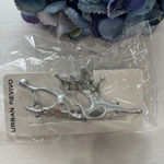 Urban Revivo Silver Tone Abstract Hair‎ Claw Clip Modernist New Photo 0
