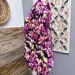 Charter Club  Pink and Purple Floral Cardigan size L Photo 2