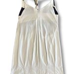 Lululemon Women’s Size 6 White Navy Racerback Tank Top Built-In Bra Yoga Gym Photo 0