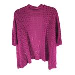 Lane Bryant  Cardigan Sweater Open Front Open Knit Short Sleeve Purple 18/20W Photo 4