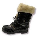 U.S. Polo Assn. Madison Black And Cream Faux Fur Lined Boots Photo 0