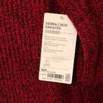 Athleta  Sierra Crew Sweater XXS Candy Red Black Marl New NWT Wool Blend Relaxed Photo 2