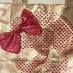 Betsey Johnson  Rose Gold Fuchsia Skeleton Bag Tote Purse Photo 2