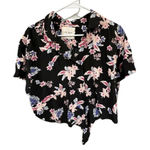 Lucky Brand  Black Floral Button Down Shirt Photo 0