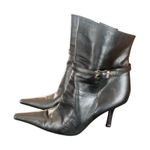 Albert Nipon black leather Boots Shoes Size 8.5 Photo 0