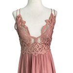 Free People  Pink Rose Adella Mini Slip Dress Women's Size Large | 41-45-3 Photo 2