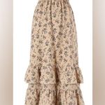 Storia Vici Cream Floral Ruffle Maxi Sundress size Medium Photo 2