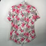 Sunrise Kingdom  Women’s White & Pink Hibiscus Hawaiian Shirt size Small Photo 1