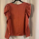 Gianni Bini  Rust V-Neck Women's Top Photo 1