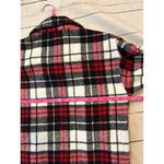 Boutique  Shacket Womens Small Red & White Button-up Fall Winter Photo 4