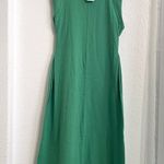 Free People FP Beach  Womens Dress Green Maxi Cut Out Back Cotton Size Small Photo 0