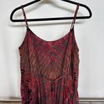 Unlisted Bohemian Tie Dye Red Rayon Flowy Maxi Dress Adjustable Hippie Gypsy Festival Photo 5
