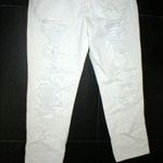 New NWT $248 Designer Carmar Baggy Fit Destroyed White Jeans Womens 28 Crop USA Photo 0