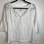 Merona White Cotton Cottagecore Popover Top Blouse Sz XS Photo 4