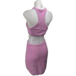 Lovers + Friends  Francesca Pink Knit Racerback Cutout Mini Bodycon Dress Sz S Photo 2