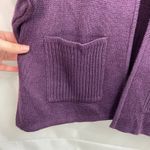 Vintage Tally Ho women's purple knit capelet poncho relaxed button sweater M Size M Photo 4