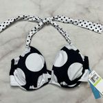 Bleu Rod Beattie  Womens Swimwear Black Size 4 Underwire Bikini Top Polka Dot New Photo 1