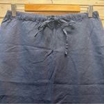American Colors Organic Cotton Navy Drawstring Midi Skirt XL Sustainable Minimal Blue Photo 2