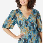 Milly Elle Pleated Floral Mini Dress Size 6 Photo 6