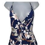A'Gaci A’gaci Deep V Plunge Cut Out Criss Cross Back Floral Jumpsuit Blue Off White S Photo 2