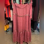 🍁Free People Womens Ella Ruched Tiered Sugar Plum Maxi Skirt Size 2~ NWT Photo 5