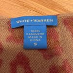 White + Warren Cashmere Sweater Animal Print Tan Red Women Size S Photo 1