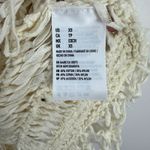 American Eagle XS Cream Crochet Knit Fringe Tank Top Boho Festival Coastal Photo 3