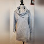 JM Collection MJ Collection Elegant Gray Cowl Neck Silver Sparkling Long Sleeves Sweater 1X Photo 2