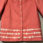 Anthropologie LAUREN MOFFATT size large Eastwood Salmon Wool Pea Coat see flaws Photo 2