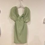 Lavish Lice NWT Lavish Alice Eloise Pleated Bardot Midi Dress in Sage Green Size 6 Photo 3