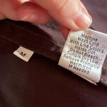 CAbi  Womens Denim Jean Jacket Halftime Safari Raisin Brown Tunic Length Collared Photo 12