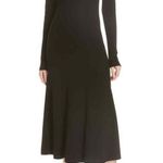 Jason Wu  Grey long sleeve black wool midi dress Photo 1