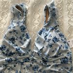 A pea in the pod Maternity Blue Floral Ruffle One Piece Swimsuit SZ XS Photo 1