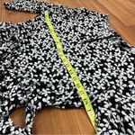 Who What Wear  Black White Clover Long Sleeve Romper Medium Belted Ruffle Hem Photo 1