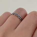Silver ring Daisy Ring Stacking Silver Ring Photo 2